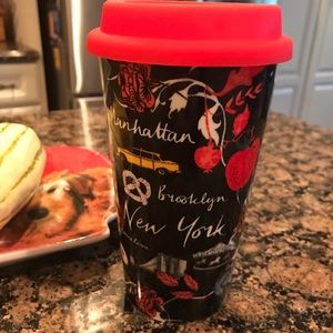 Anthropologie NYC Ceramic Travel Mug
